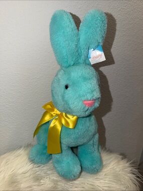 NWT! Teal Blue Bunny Rabbit 16”Plush Stuffed Animal Toy NEW!
